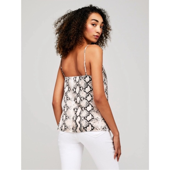 L'AGENCE Jane Silk Camisole Tank Top | Python Animal Print  |Women’s Size XS - Picture 3 of 8